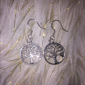 925 sterling silver Tree of life earrings